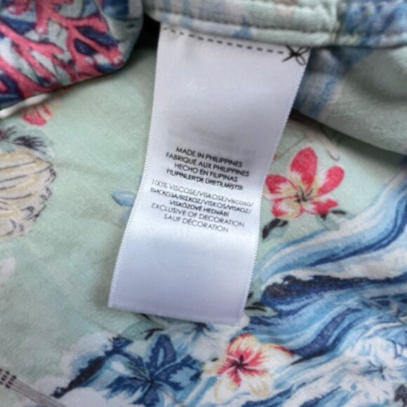 Polo Ralph Lauren Hawaiian Shirt 1XB Hula Girl Palm Tree Ukulele Beach Viscose - Picture 9 of 11